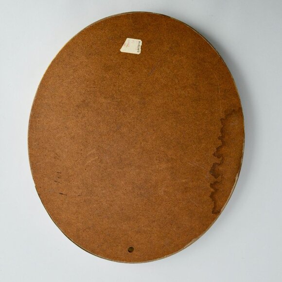 Vintage Gold Ivory Oval Framed Print of Woman Victorian - Picture 5 of 5